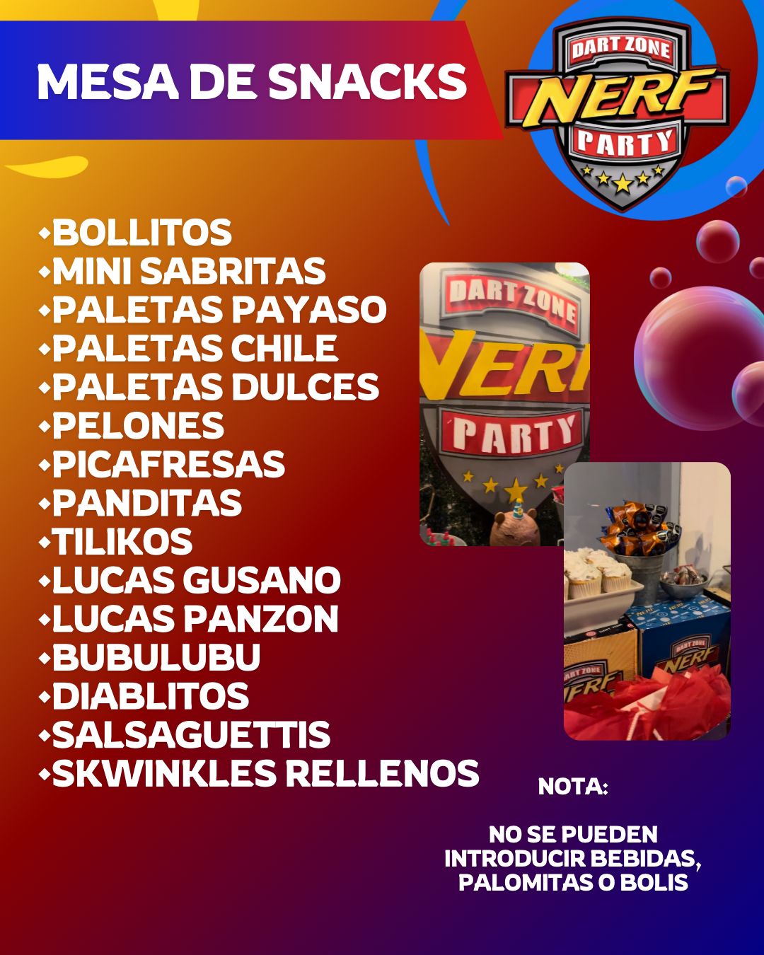 Mesa de Snacks